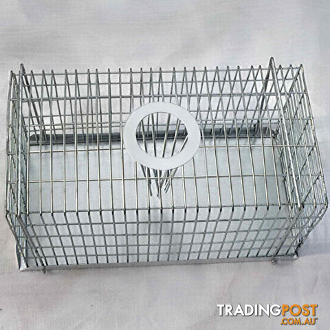 Set of 4 Humane Animal Trap Cage 21 x 13 x 9cm Silver