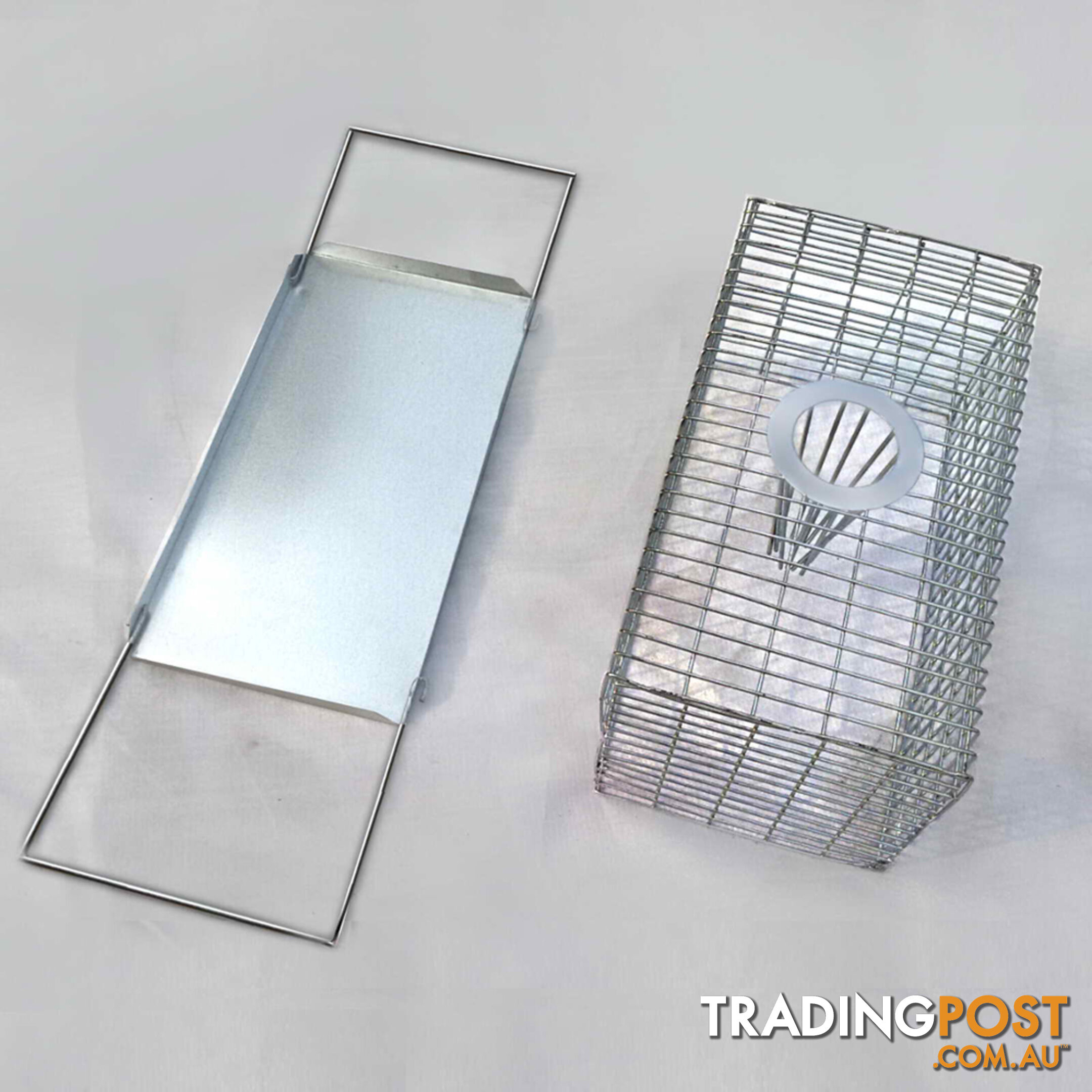 Set of 4 Humane Animal Trap Cage 21 x 13 x 9cm Silver