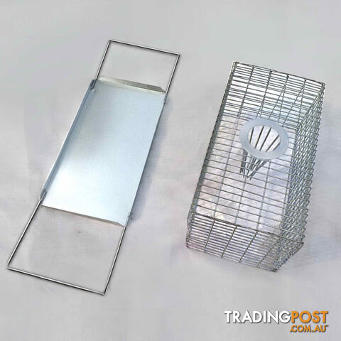 Set of 4 Humane Animal Trap Cage 21 x 13 x 9cm Silver