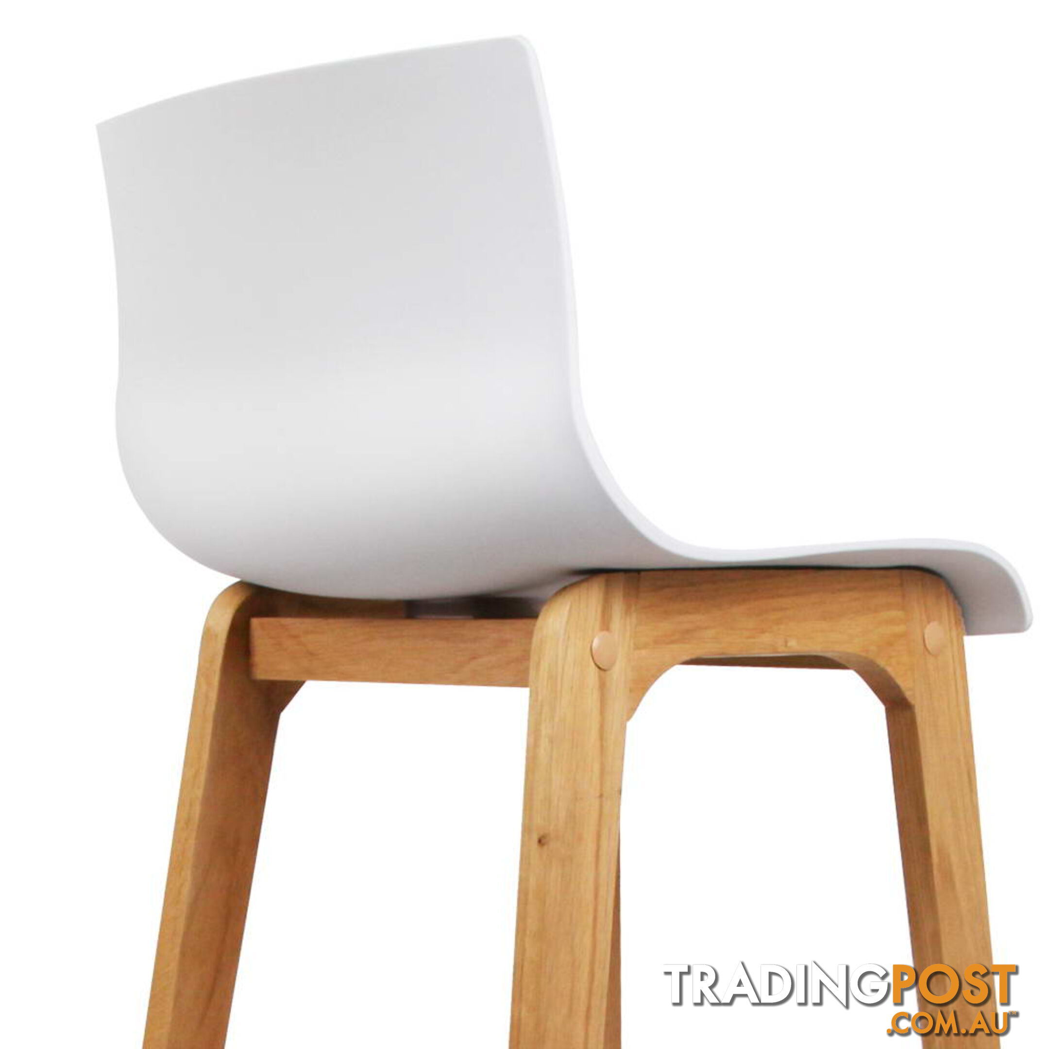 Set of 2 High Seat Back Barstools White