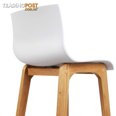 Set of 2 High Seat Back Barstools White