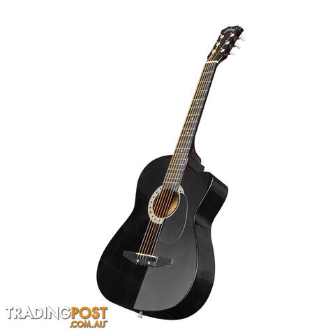 38 Inch Wooden Acoustic Guitar Black - photo 4 of 8