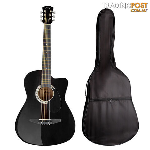 38 Inch Wooden Acoustic Guitar Black - photo 3 of 8