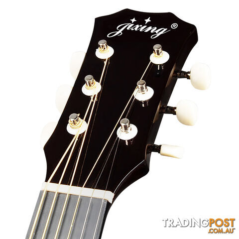 38 Inch Wooden Acoustic Guitar Black - photo 5 of 8