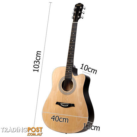 41" 5- Band EQ Electric Acoustic Guitar Full Size Natural