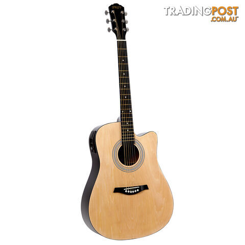 41" 5- Band EQ Electric Acoustic Guitar Full Size Natural
