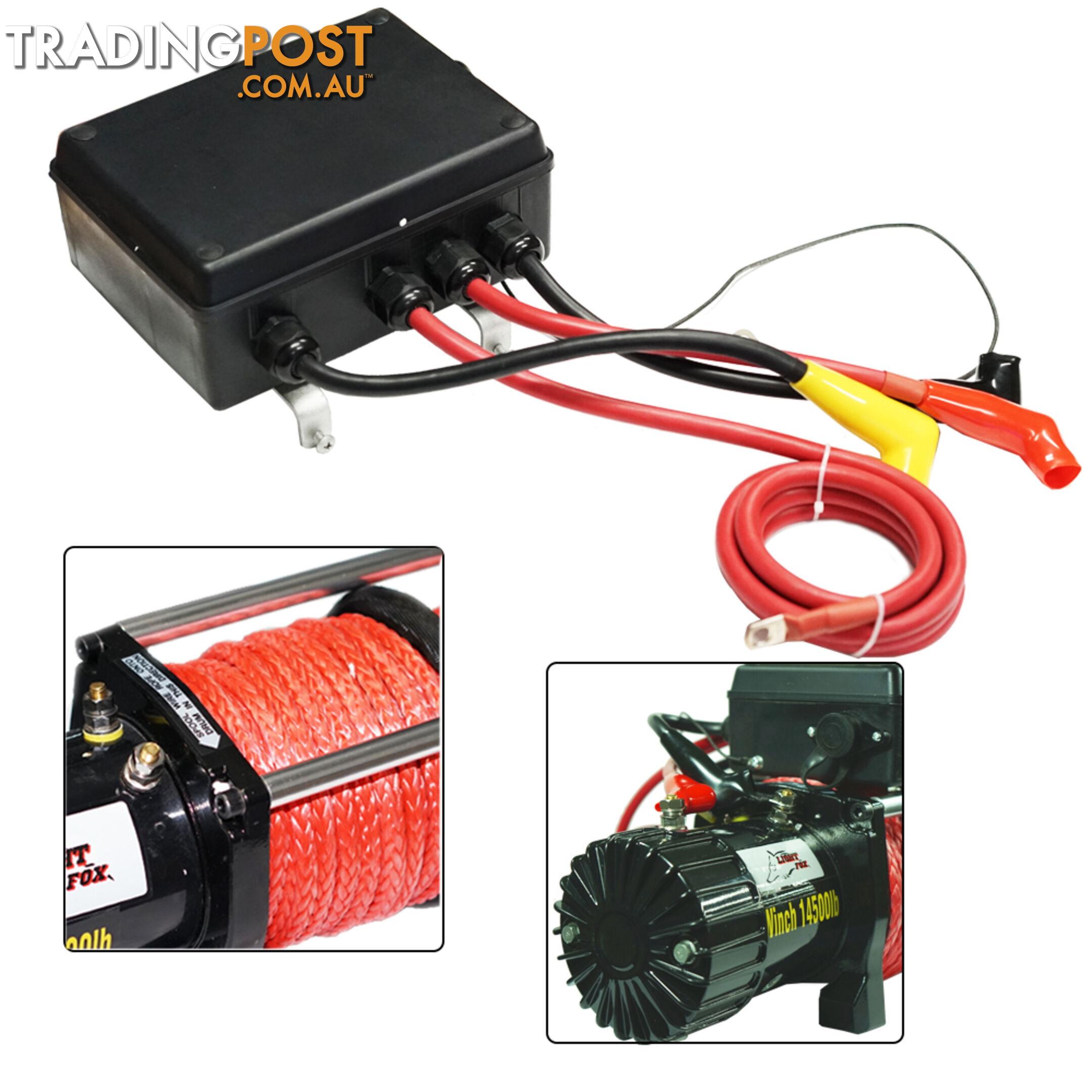 14500LBS Electric Winch 26M Synthetic Rope 6577KG 12V Wireless Remote 4WD 4X4