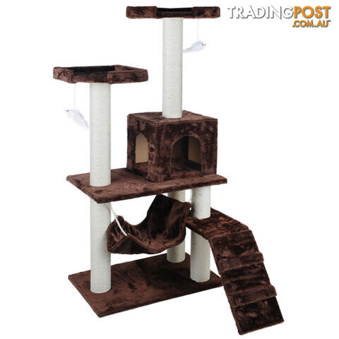 Cat Scratching Poles Post Furniture Tree House Brown
