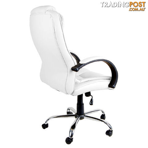 Executive PU Leather Office Computer Chair White - photo 5 of 9