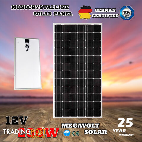 12V 200W Solar Panel Kit Home Generator Caravan Camping Power Mono Charging PWM