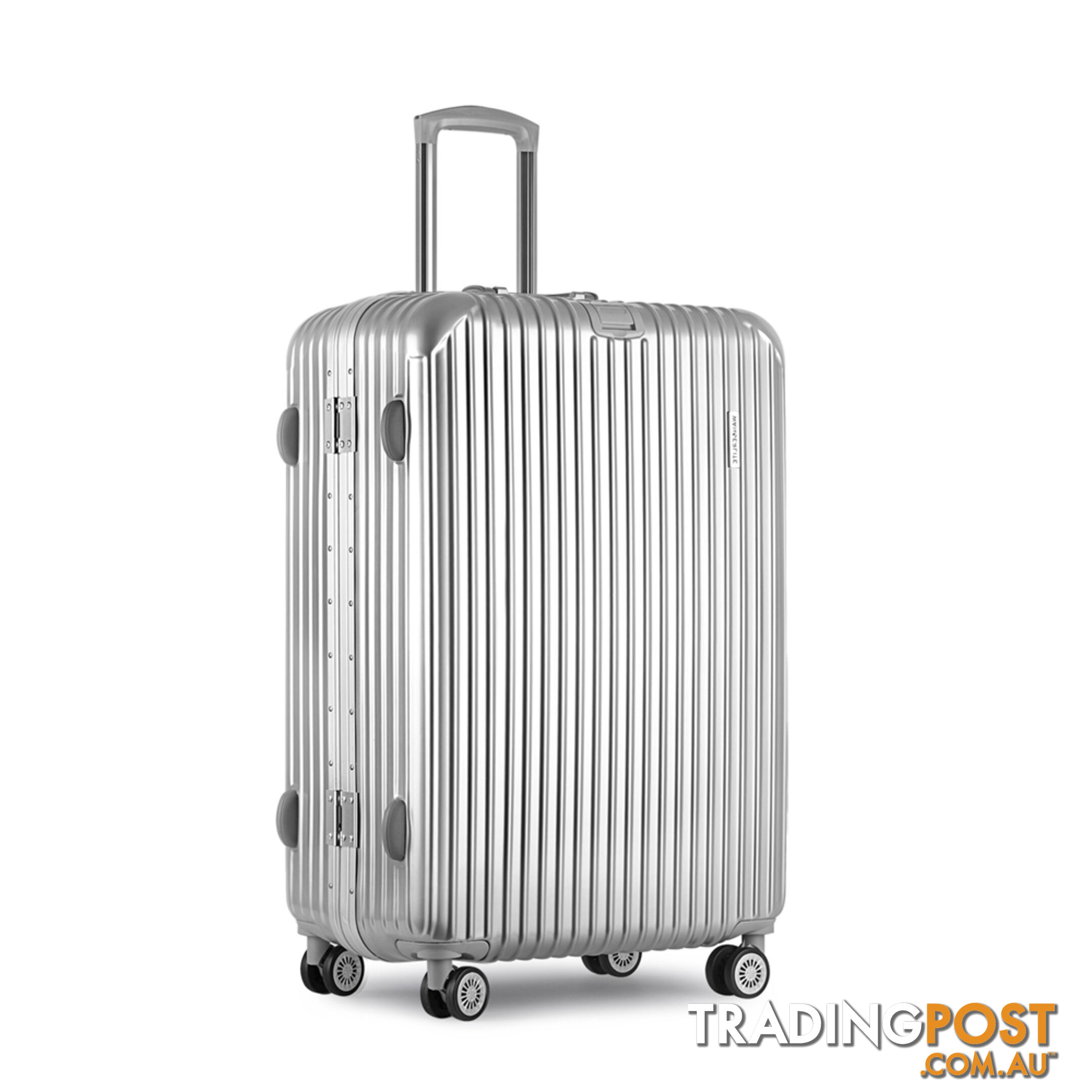 Hard Shell Travel Luggage with TSA Lock Silver