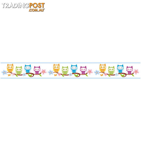 Cute Nursery Owl Wall Border Stickers - Totally Movable - photo 2 of 3