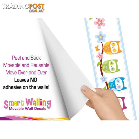 Cute Nursery Owl Wall Border Stickers - Totally Movable - photo 3 of 3
