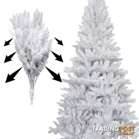 2.1M Christmas Tree With Decorations - White