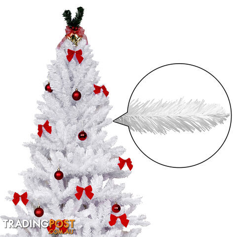 2.1M Christmas Tree With Decorations - White