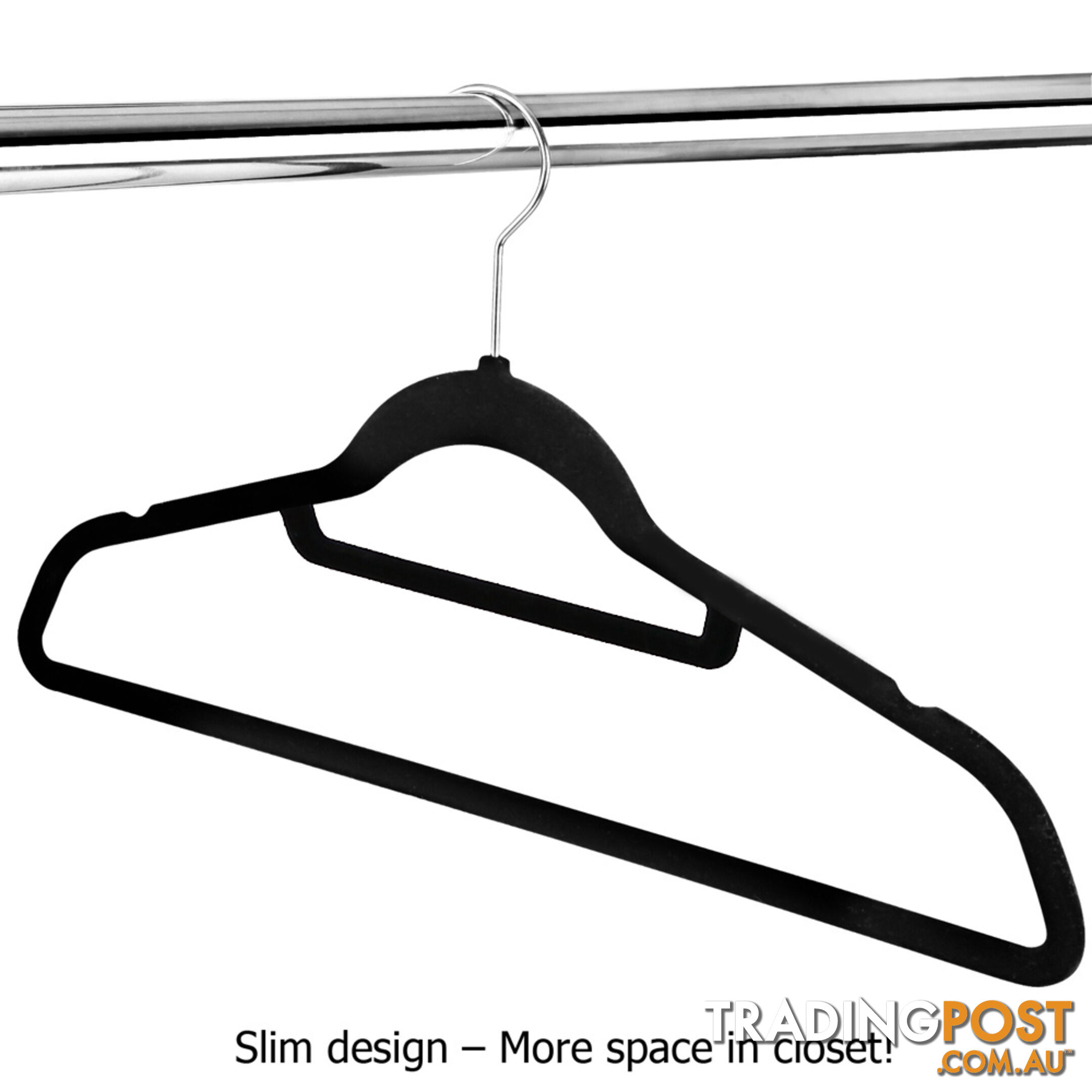 50 Pack Velvet Hangers with Tie Bar