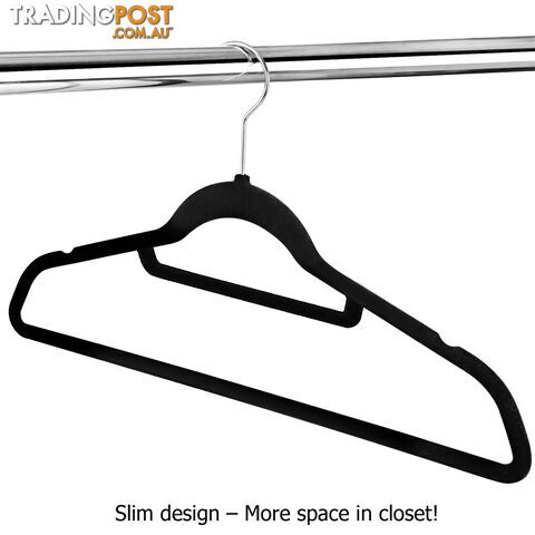 50 Pack Velvet Hangers with Tie Bar