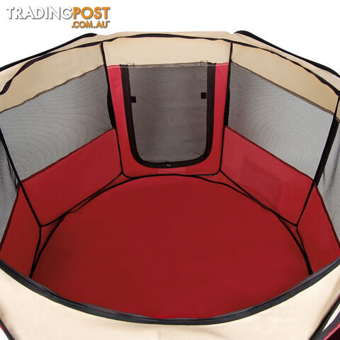 Pet Dog Puppy Cat Exercise Playpen Crate Cage Tent Red