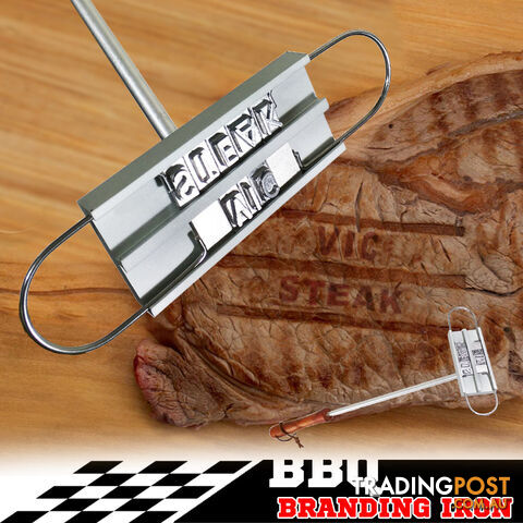 BBQ Branding Iron Changeable Letters Grilling Restaurant Kitchen Steak Tools