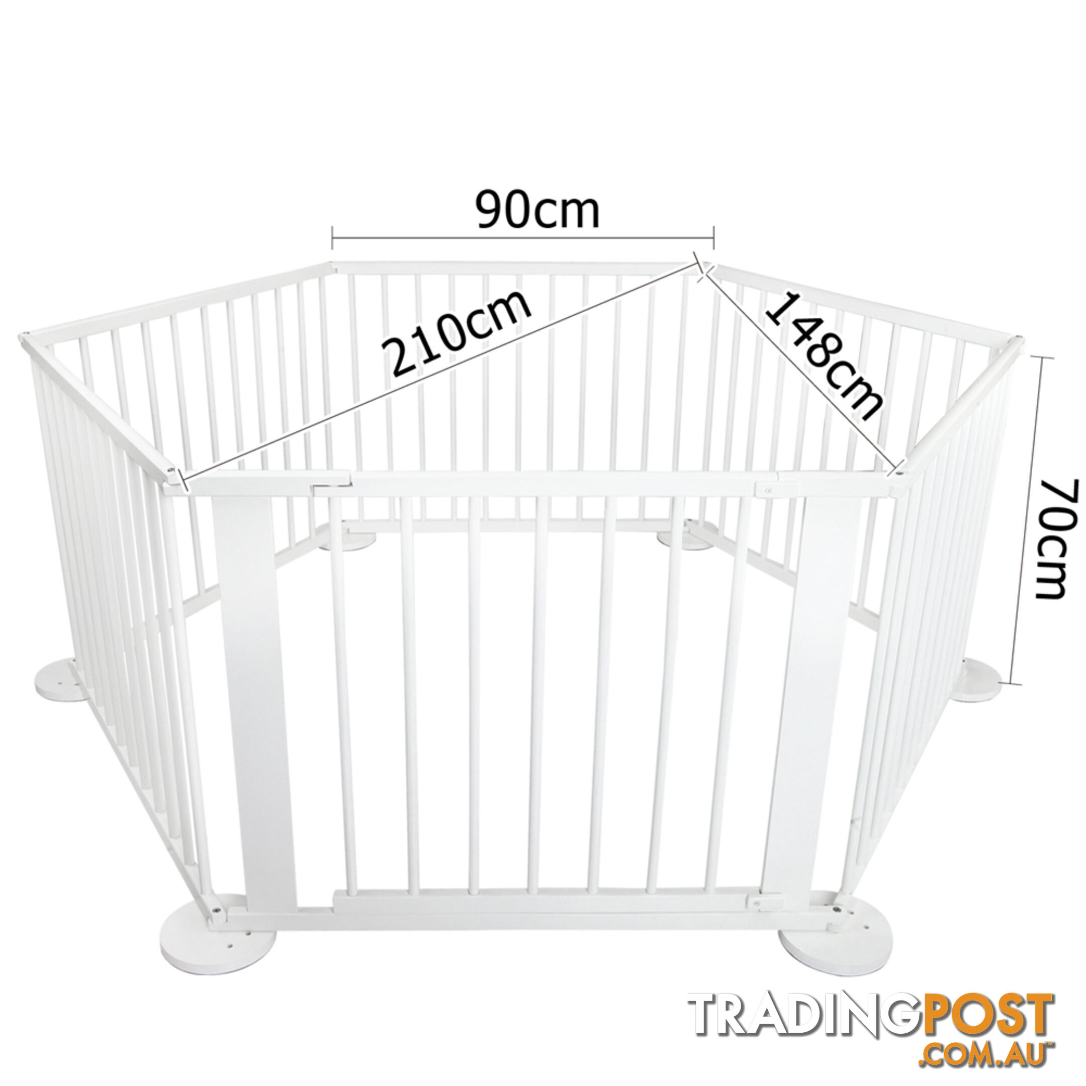 Baby Natural White Wooden Playpen