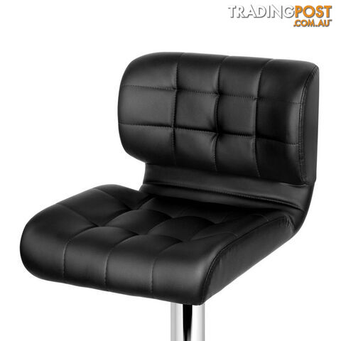 Set of 2 Leather Bar Stools - Black - photo 5 of 10