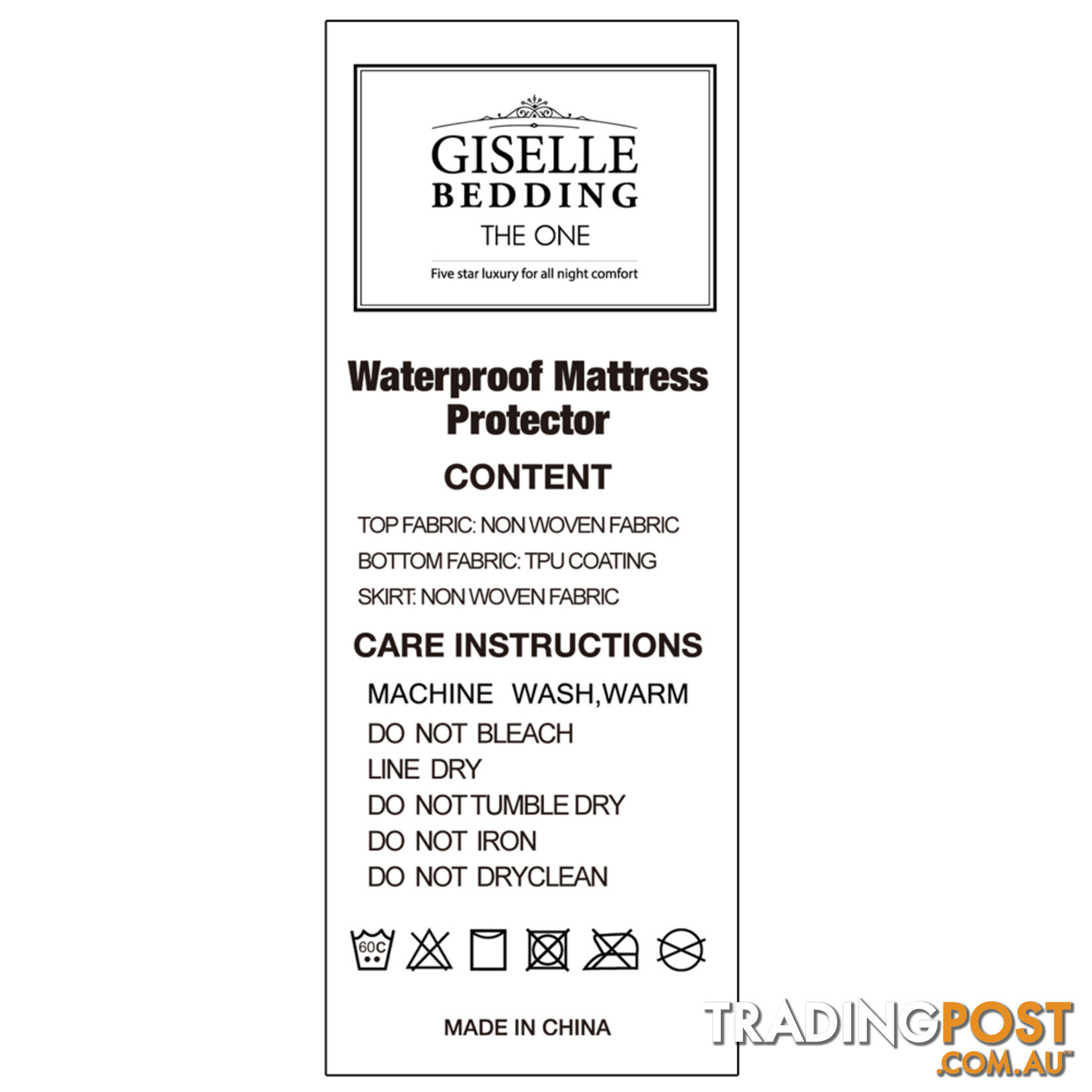 Waterproof Non-Woven Mattress Protector - Double