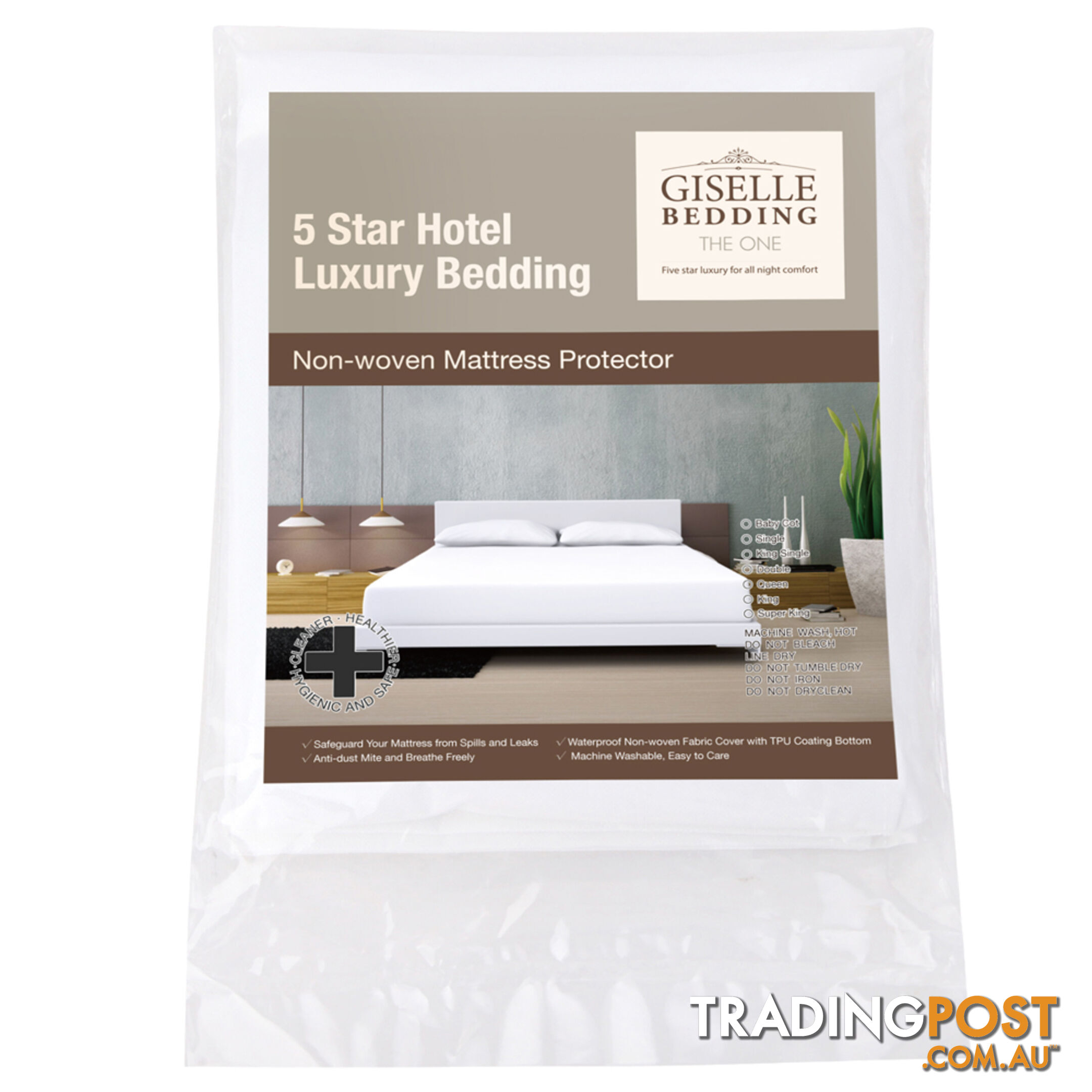 Waterproof Non-Woven Mattress Protector - Double