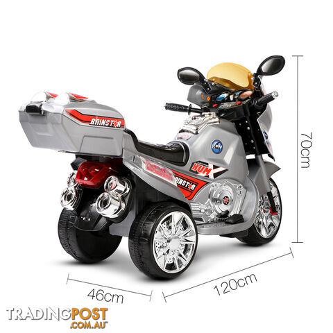 Kids Ride on Motorbike Silver Red - photo 2 of 9