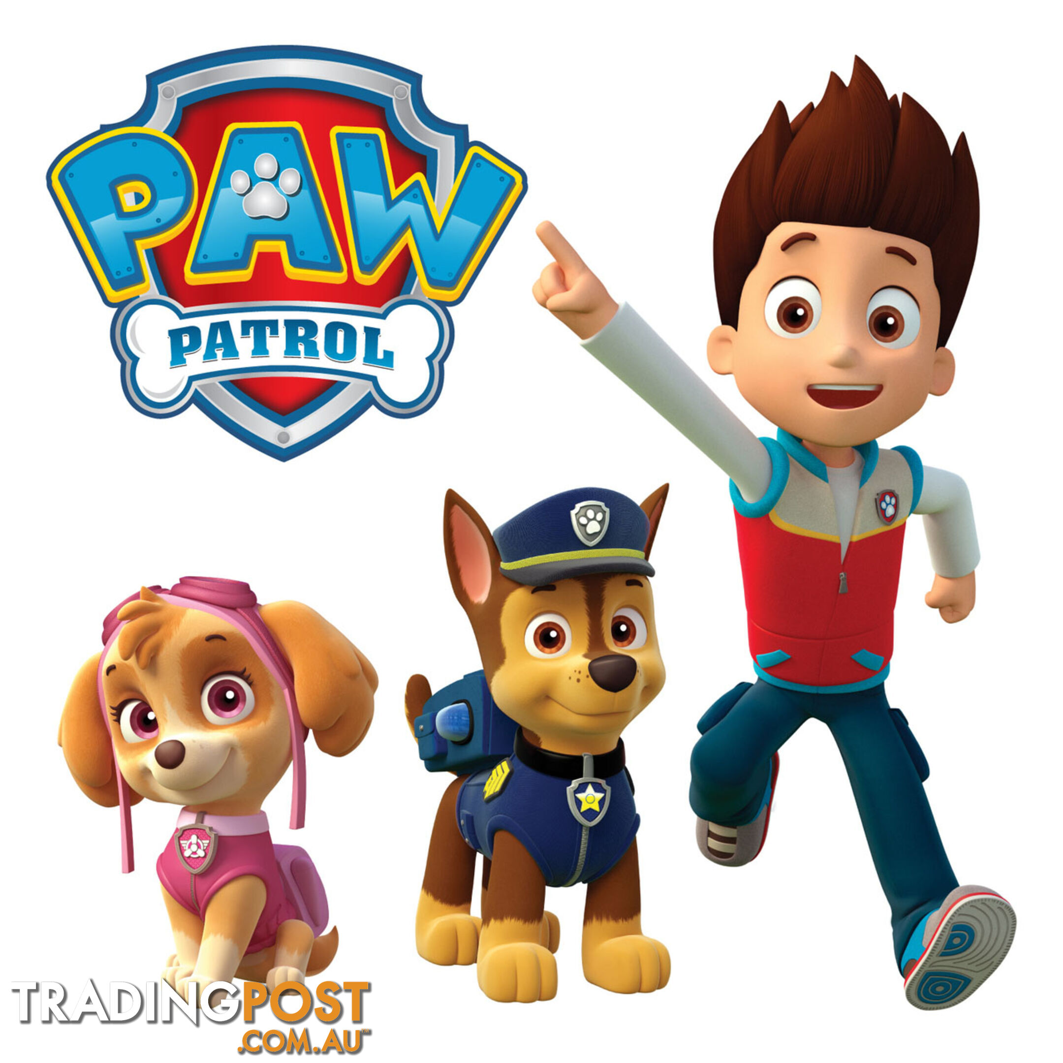 10 X Paw Patrol Wall Stickers - Totally Movable and Reusable