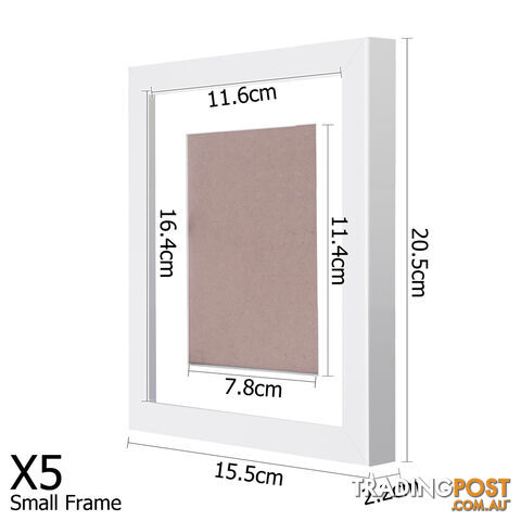 11 pcs Photo Frames Set Wall White - photo 4 of 9