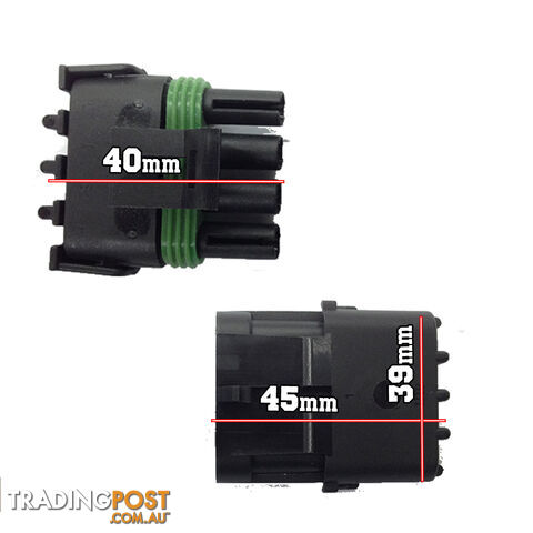 2PCS 12V/24V KITS 1.5MM 4 WAY WATERPROOF AUTO ELECTRICAL WIRE CONNECTOR PLUG