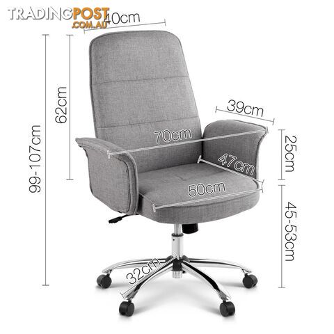 Modern Office Desk Executive Fabric Chair - Grey