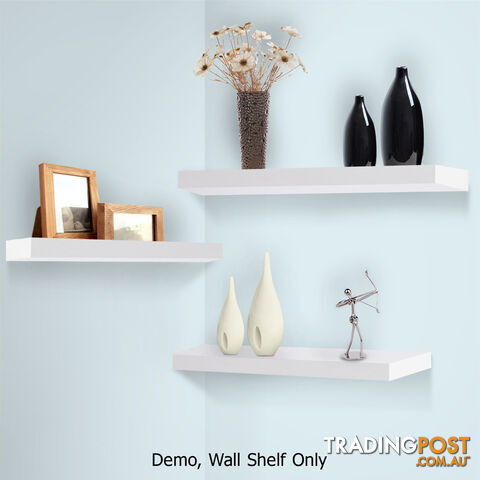 3 pcs Wall Floating Shelf Set Bookshelf Display White