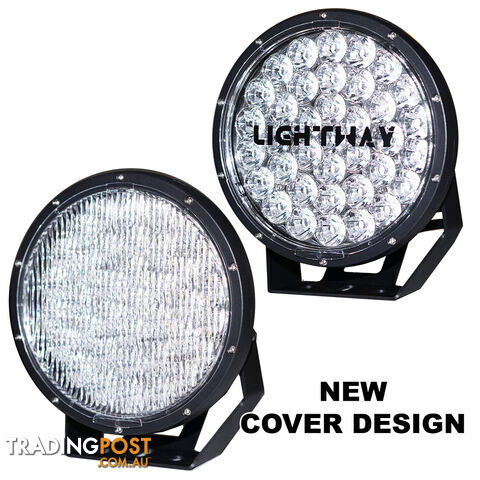 Pair 9inch 370w Cree LED Driving Light Black Spotlight Offroad HID 4x4 ATV