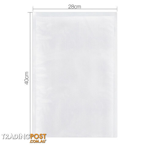 300 Food Sealer Bags: 28 x 40cm