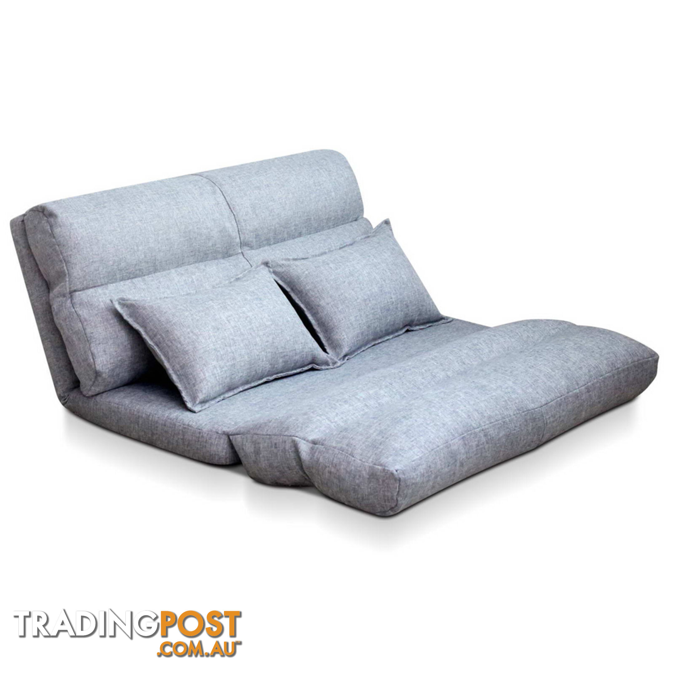 Double Size Adjustable Lounge Sofa - 5 positions Grey