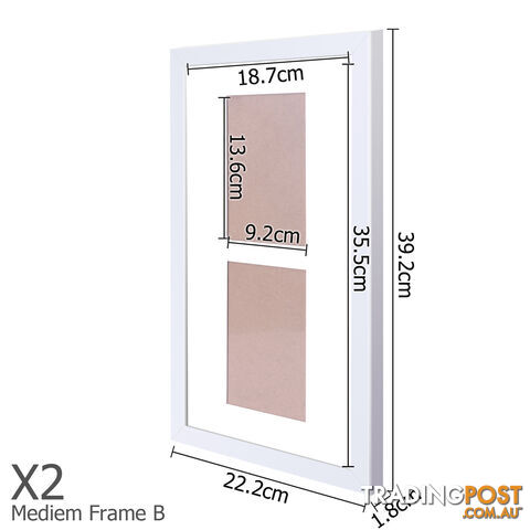 20 pcs Photo Frames Set Wall White - photo 4 of 8