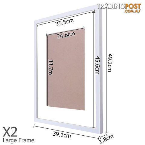 20 pcs Photo Frames Set Wall White - photo 5 of 8