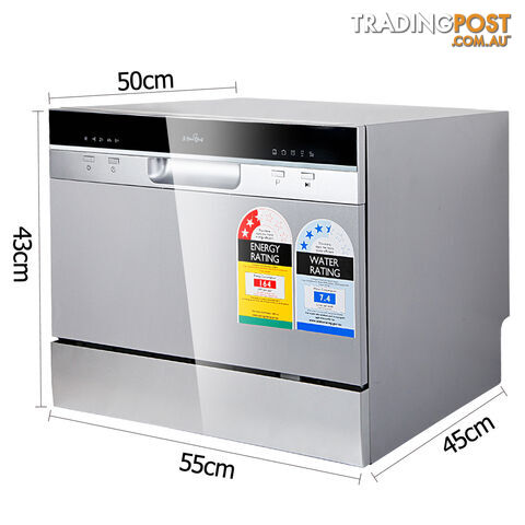 5 Star Chef Electric Benchtop Dishwasher Silver