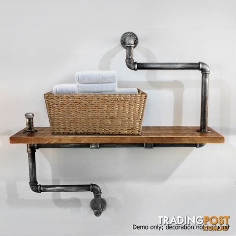 Rustic Industrial DIY Floating Pipe Shelf - photo 3 of 6