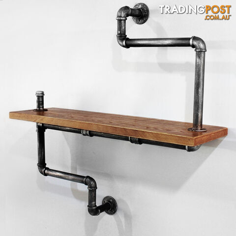 Rustic Industrial DIY Floating Pipe Shelf - photo 4 of 6