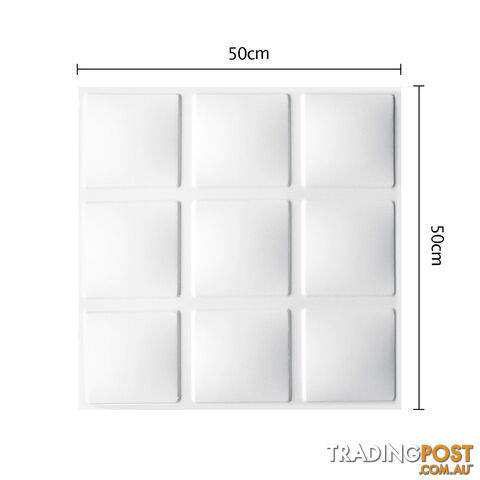 12 Pcs 3D Cube Design Wall Panel