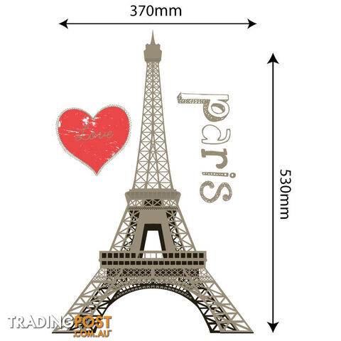 Large Size Paris Eiffel Tower Wall Stickers - Totally Movable