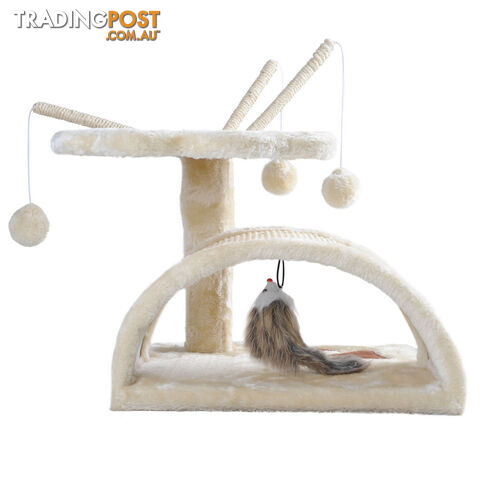 Cat Scratching Poles Post Furniture Tree House Beige