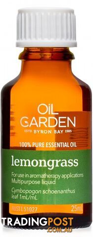 Oil Garden Lemongrass Pure Essential Oil 25ml - Oil Garden - 9318901200742