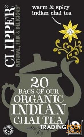 Clipper Organic Indian Chai Tea 20 Teabags - Clipper Teas - 5021991941597