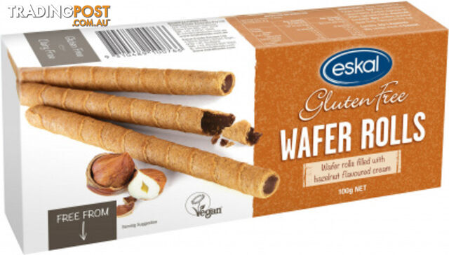 Eskal  Wafer Rolls Hazelnut Cream 100g - Eskal Foods - 9310489100766
