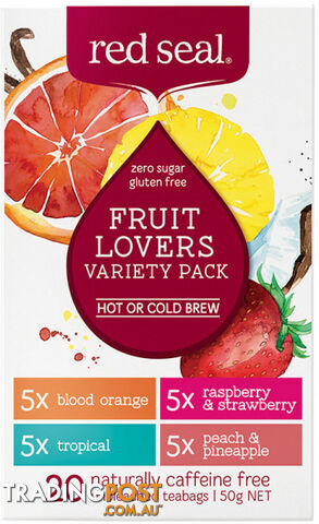 Red Seal (Hot & Cold Brew) Fruit Lovers Variety Pack 20Teabags - Red Seal - 9415991233268