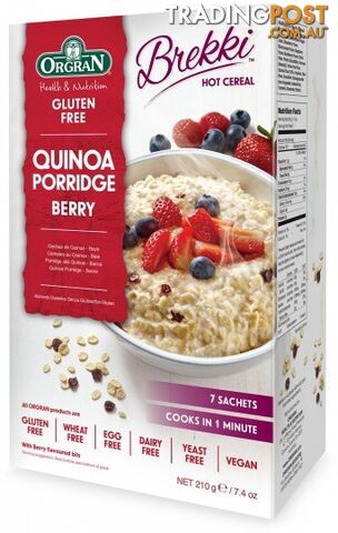 Orgran Quinoa Porridge Berry 210g - Orgran - 720516024054