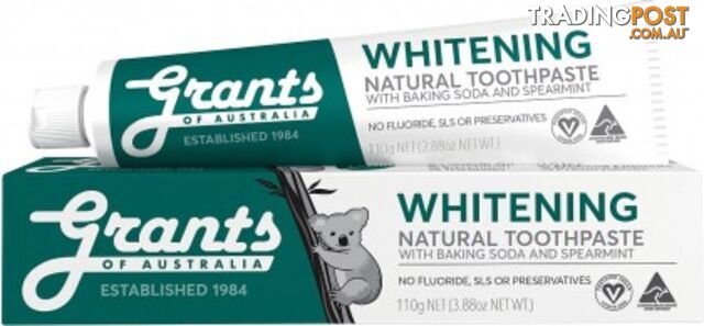 Grants Whitening with Spearmint Natural Toothpaste 110g - Grants - 9312812006103